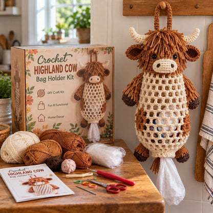 DIY Crochet Pouch Holder in Animal Shape – Cute and Practical Hanging Storage Creation Kit